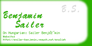 benjamin sailer business card